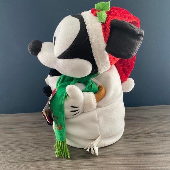 NWT Disney Mickey Mouse Snowman Collapsible Holiday Fabric Décor 24" - Picture 4 of 7
